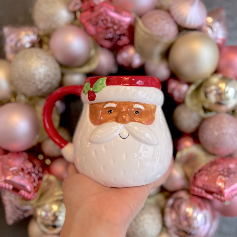 ✨NEW🎅🏾Holiday Time Brown Santa Claus Christmas Mug🎄